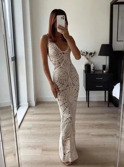 Raquel Crochet Maxi Dress