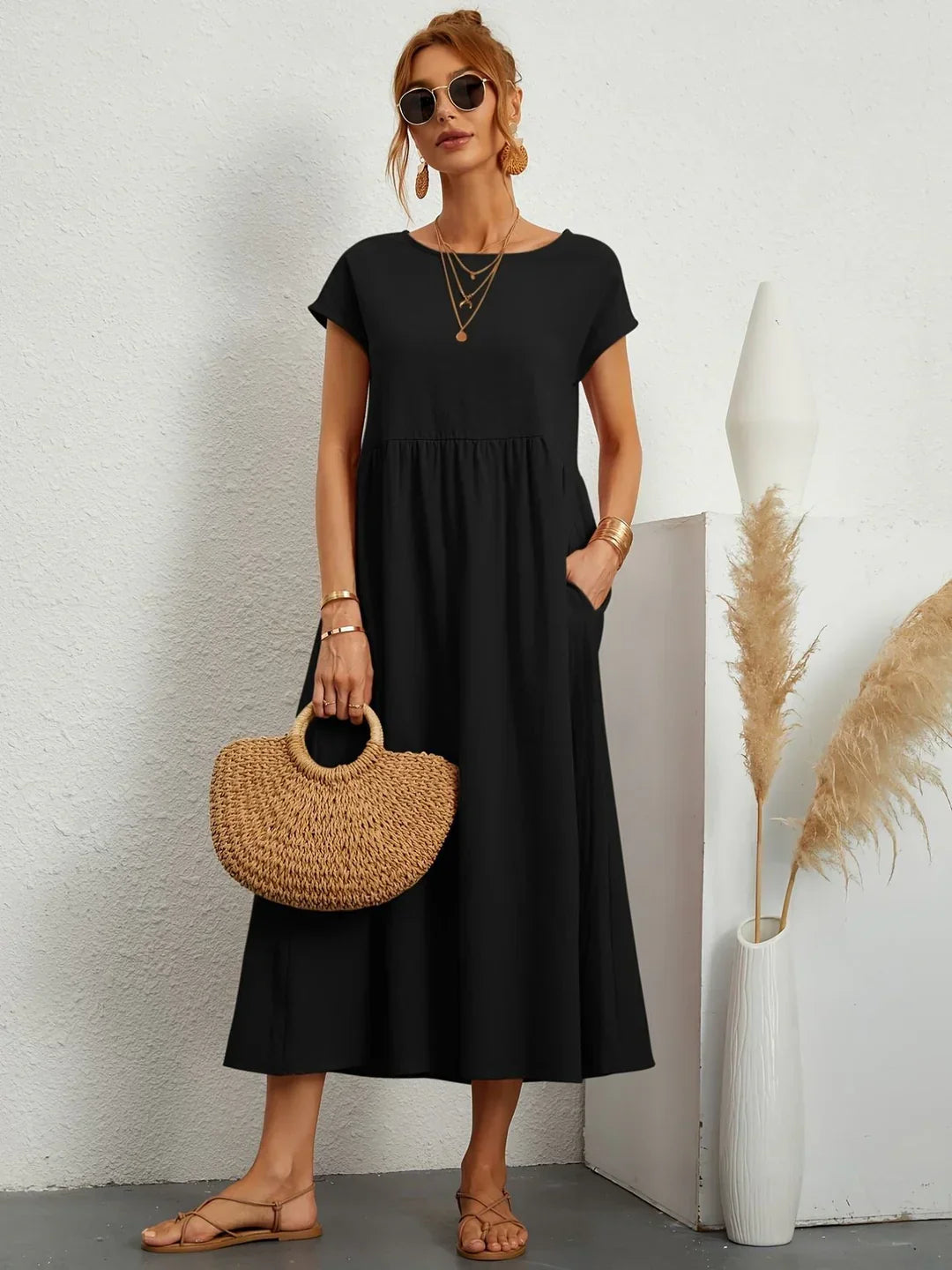 Deana Essential Cotton Maxi Dress