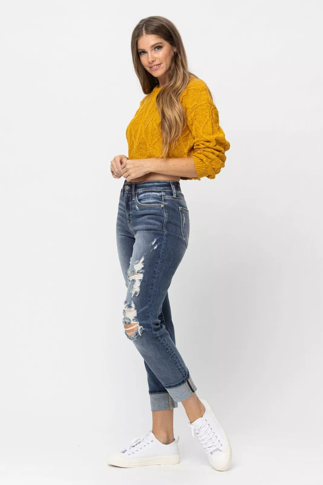 Myracle Sculpting Distressed Boyfriend Jeans