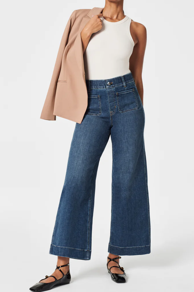 Myracle Sculpting Cropped Wide-leg Jeans