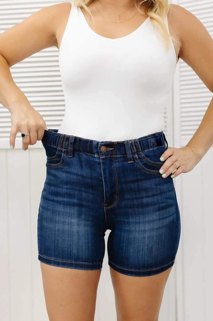 Myracle Sculpting Elasticated Waist Denim Shorts