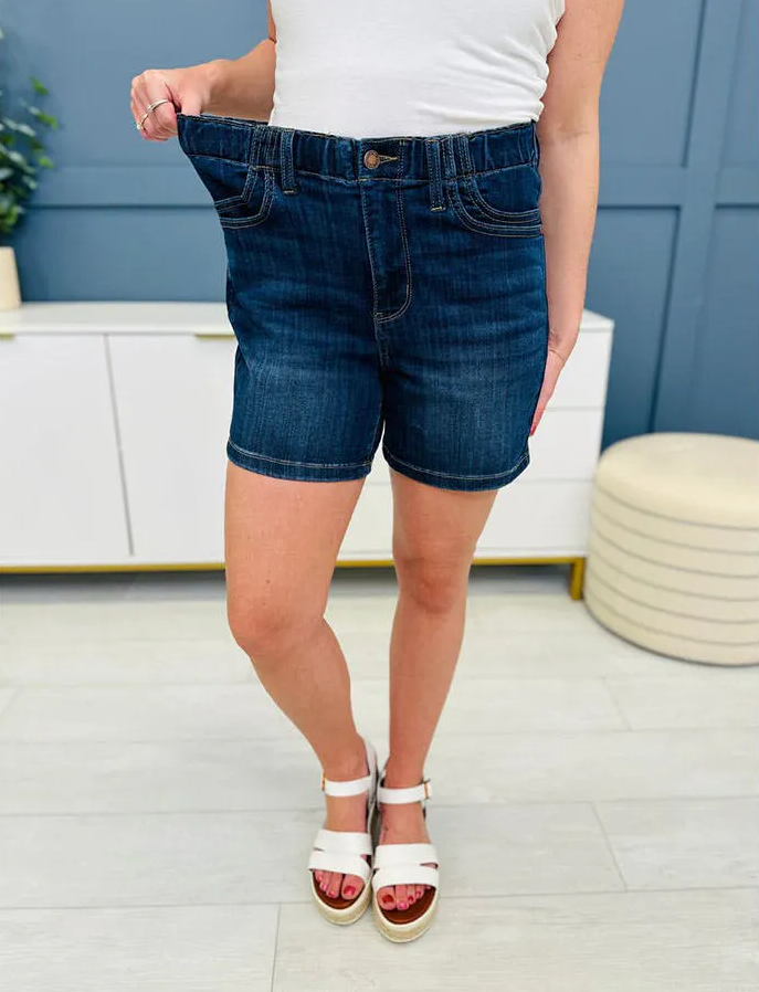 Myracle Sculpting Elasticated Waist Denim Shorts