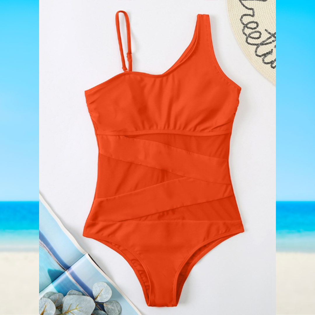 Oceane Mesh Panel One Piece Swimsuit