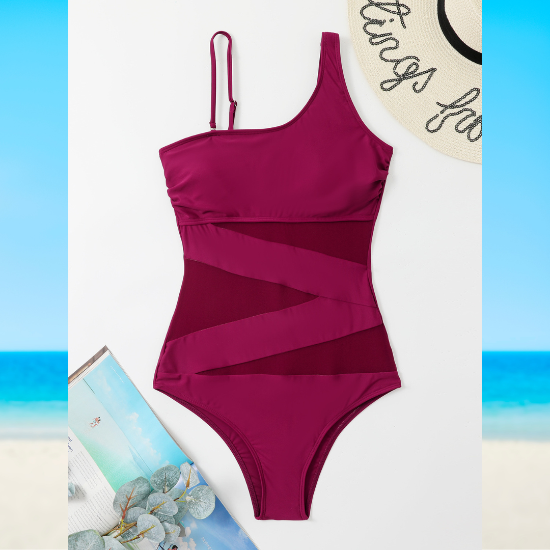 Oceane Mesh Panel One Piece Swimsuit