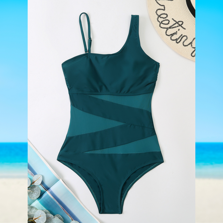 Oceane Mesh Panel One Piece Swimsuit