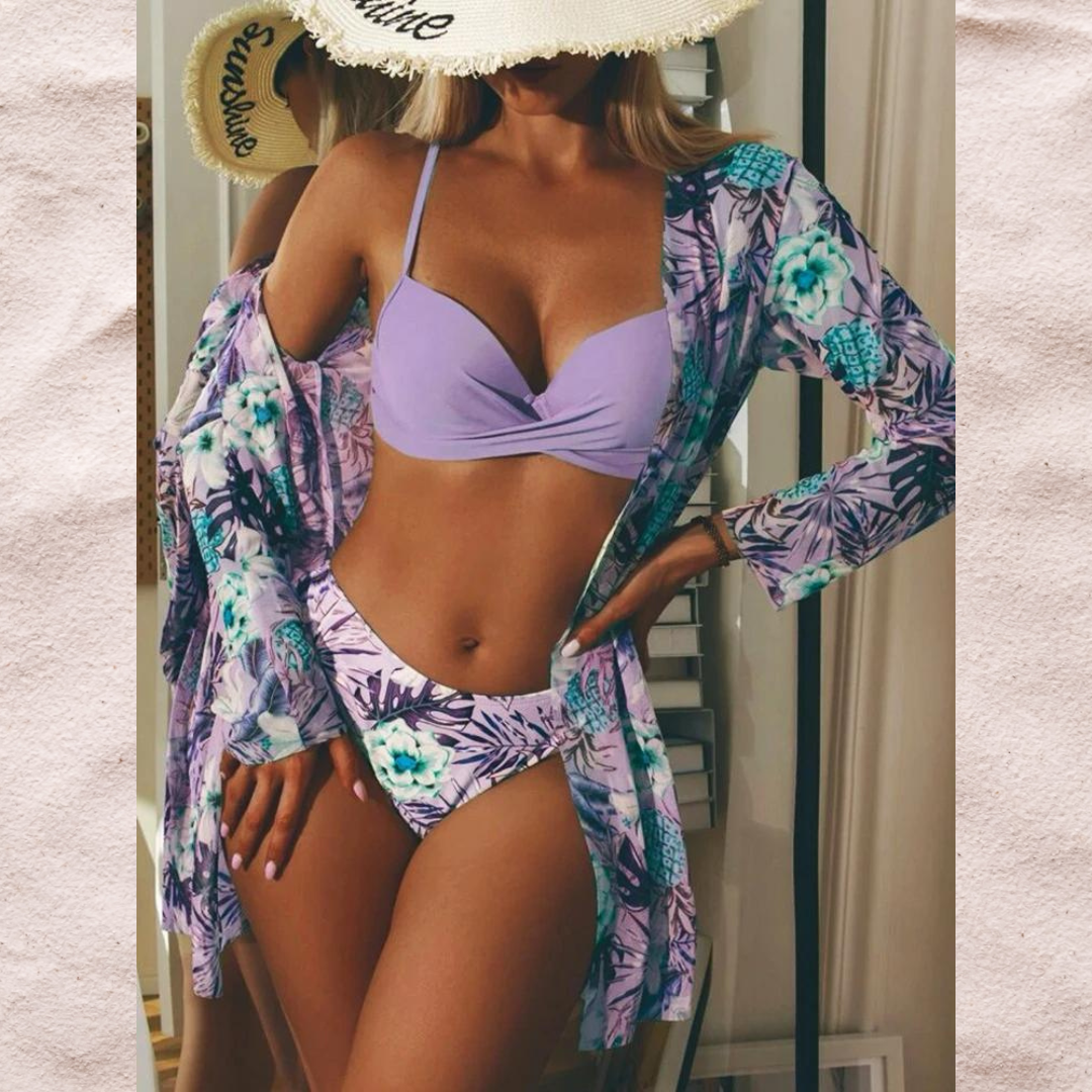 Hazel 3-in-1 Bikini & Kimono Set