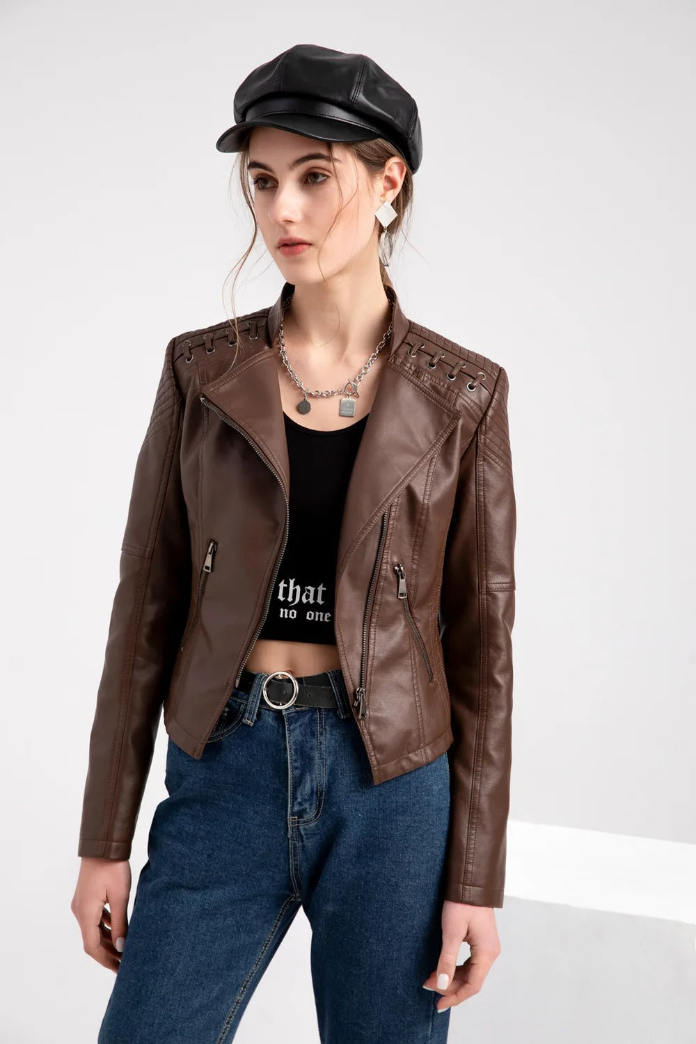 Nova Vegan Leather Biker Jacket