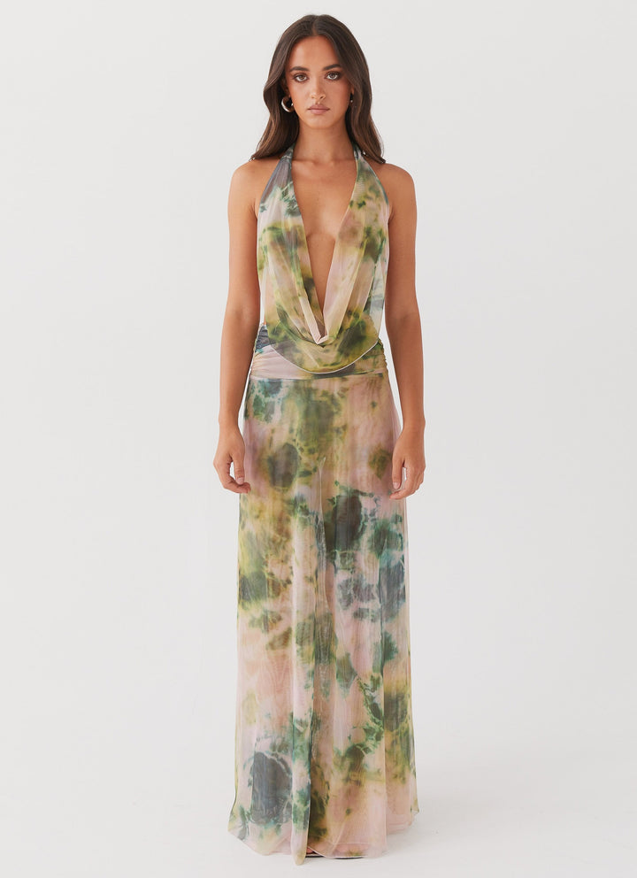 Clove Plunging Maxi Dress