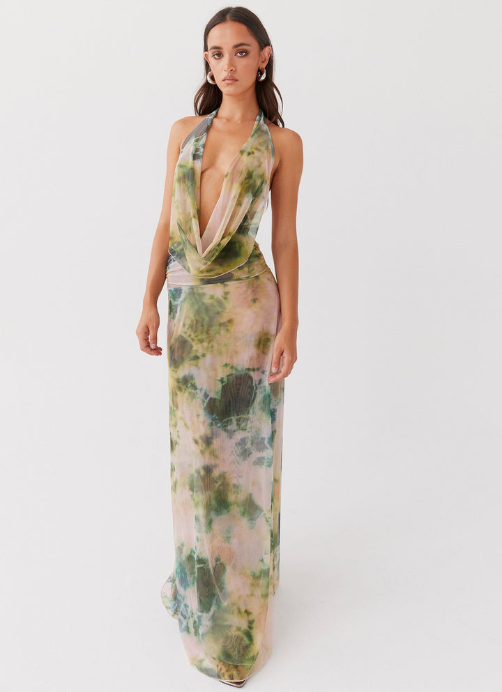 Clove Plunging Maxi Dress