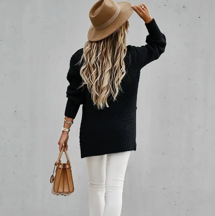 Poppy High Neck Chunky Knit Sweater