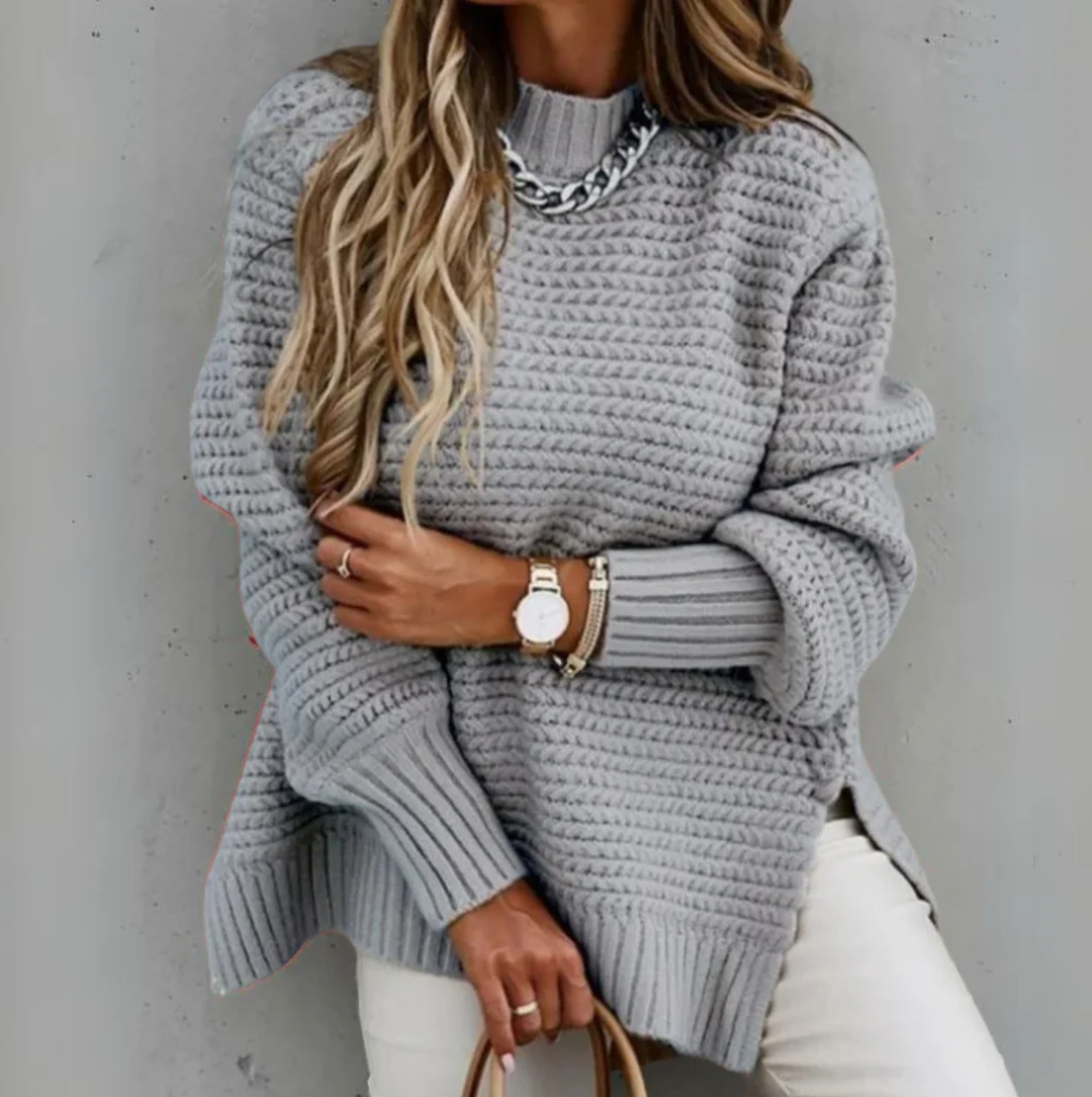 Poppy High Neck Chunky Knit Sweater