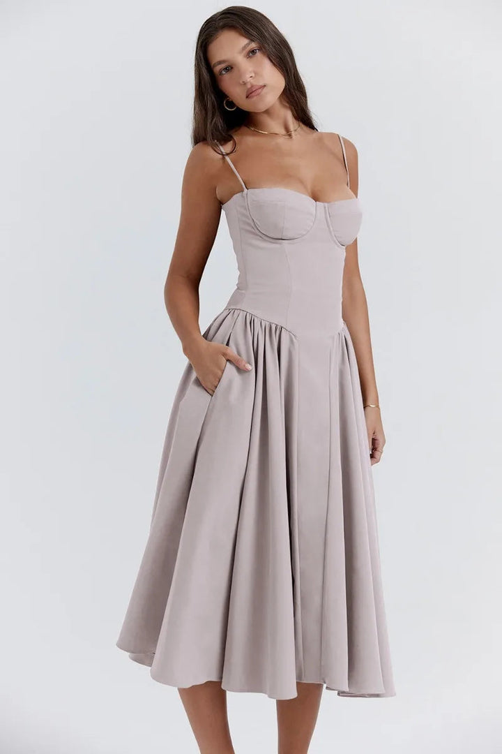 Olsen Sweetheart Bustier Midi Dress