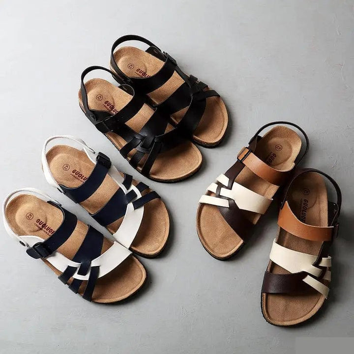 Kitty Cross-Buckle Sandals