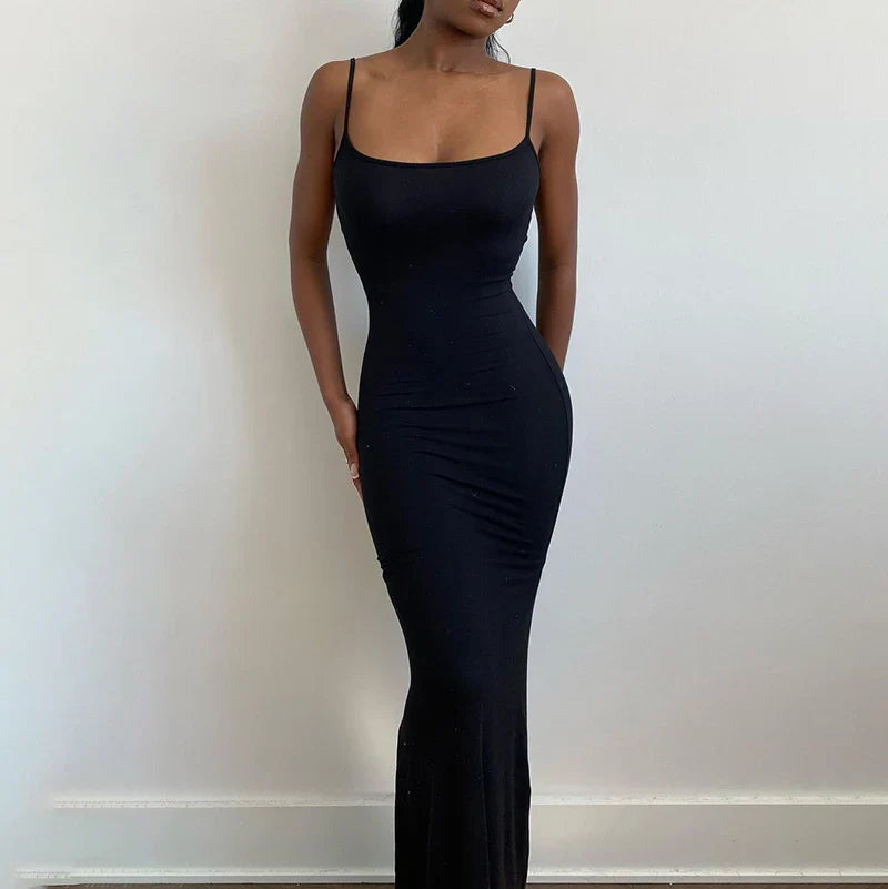 Brianna Essential Fitted Maxi Dress