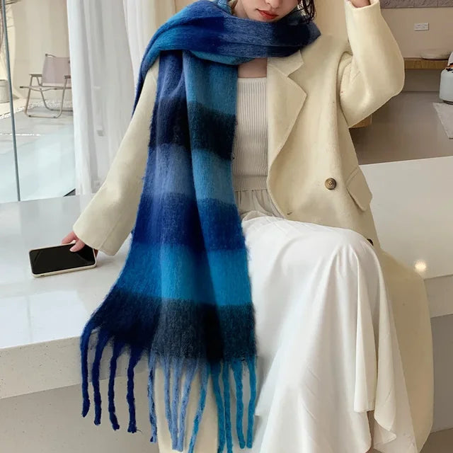 Nia Oversized Stripe Blanket Scarf