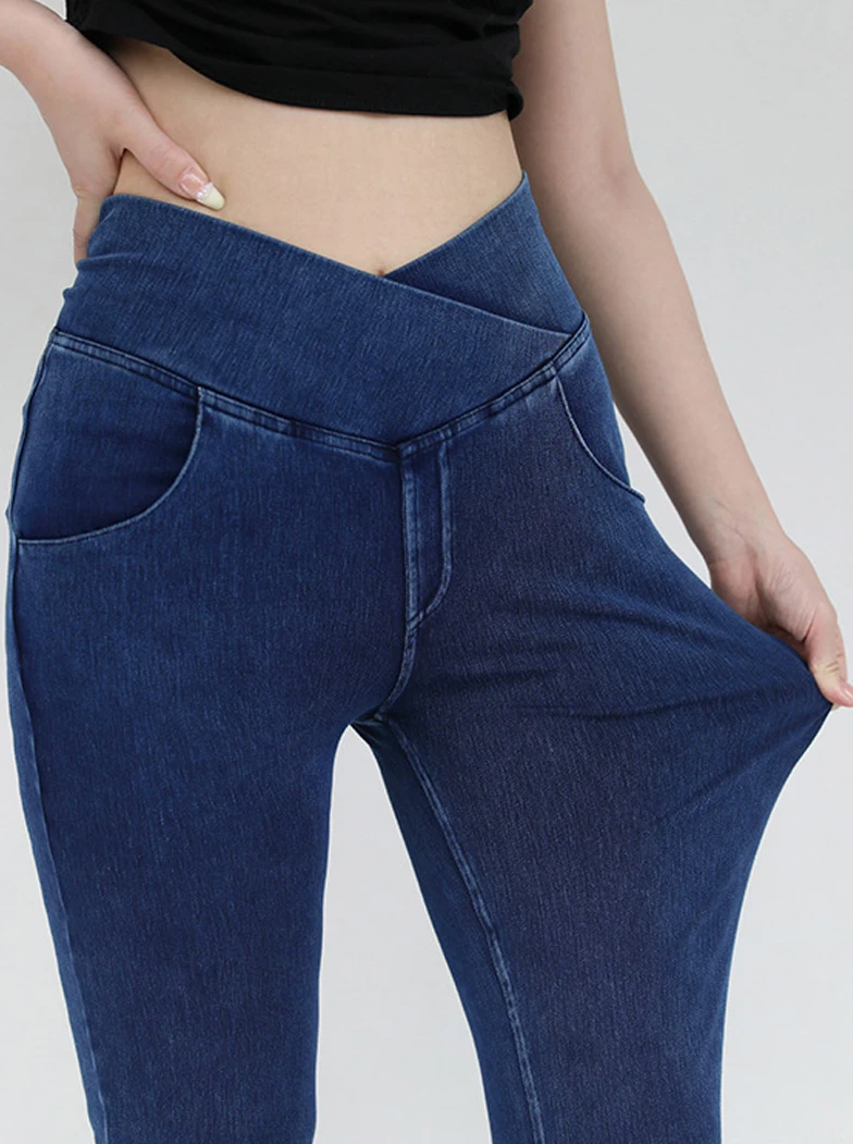 Myracle Sculpting Crossover Flare Jeans