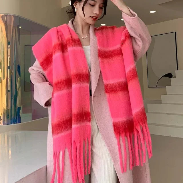 Nia Oversized Stripe Blanket Scarf