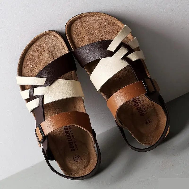 Kitty Cross-Buckle Sandals