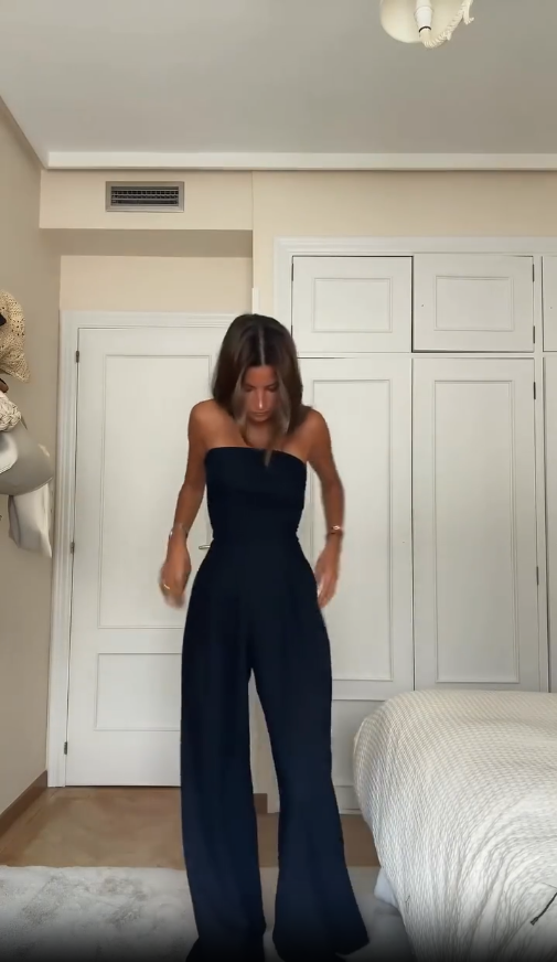 Tasha Strapless Black Jumpsuit