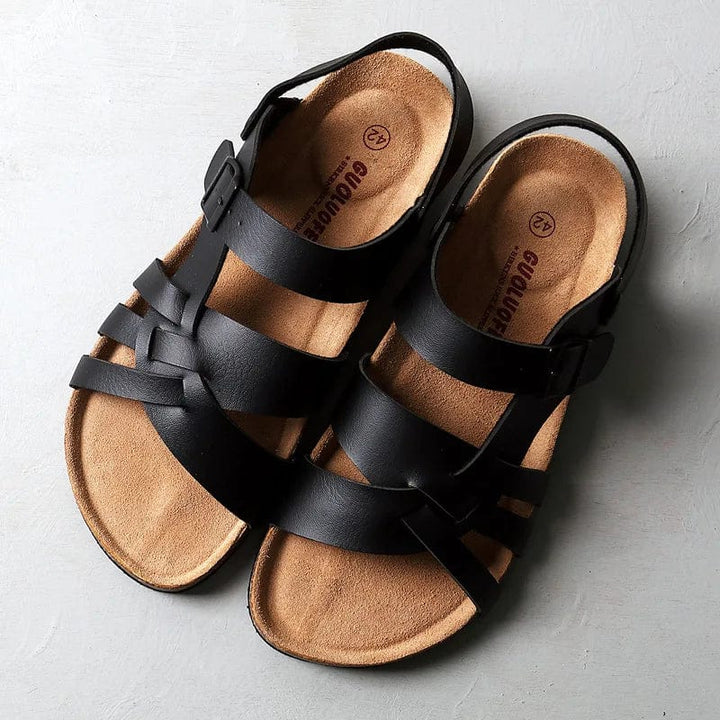 Kitty Cross-Buckle Sandals