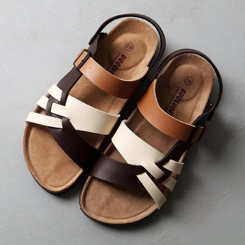 Kitty Cross-Buckle Sandals