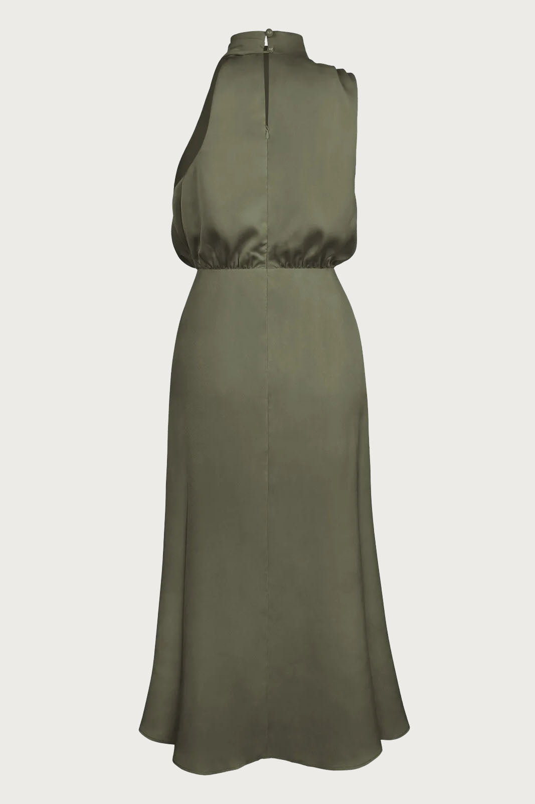 Solace High Neck Satin Column Dress