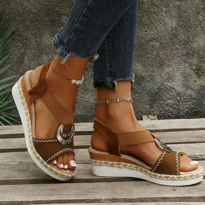 Kara Metallic Accent Sandals