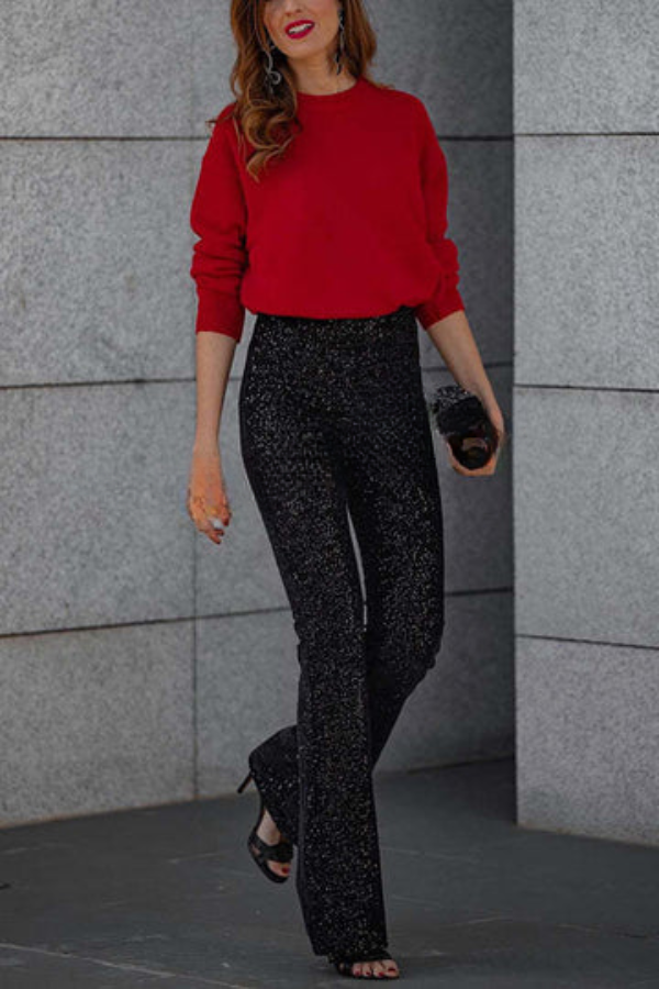 Aliz Sequin Flare Pants