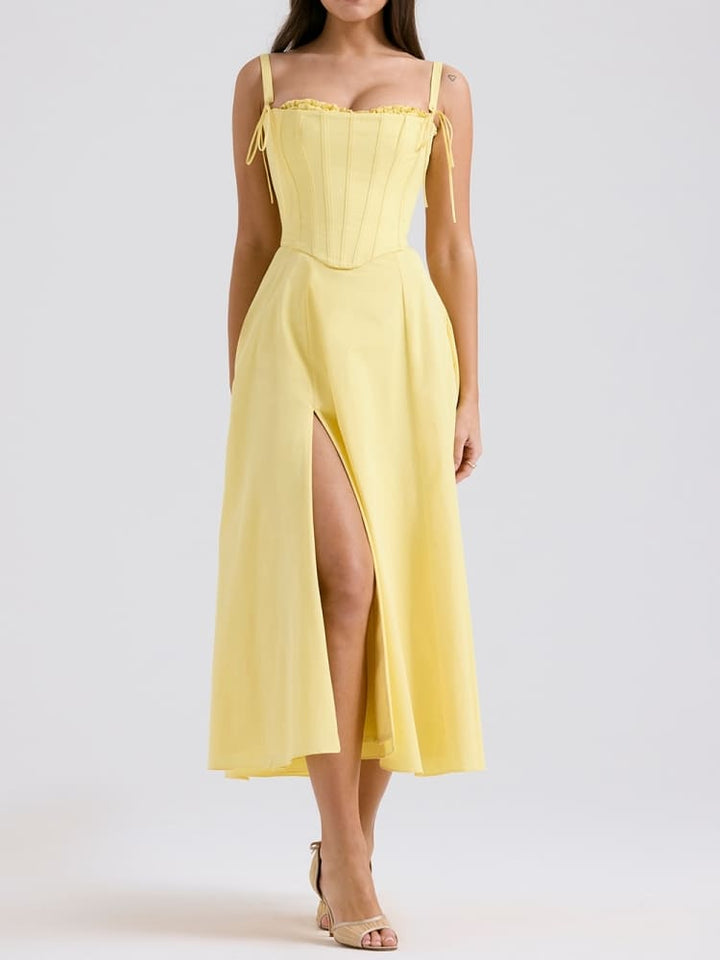 Ana Sunshine Corset Midi Dress