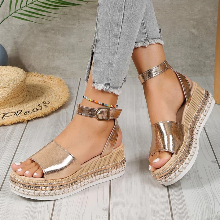 Merle Metallic Espadrille Sandals