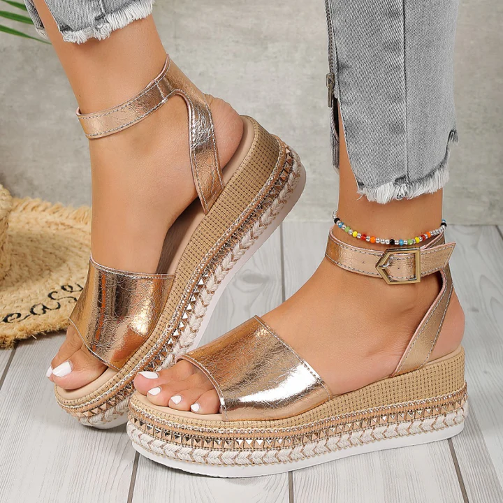 Merle Metallic Espadrille Sandals