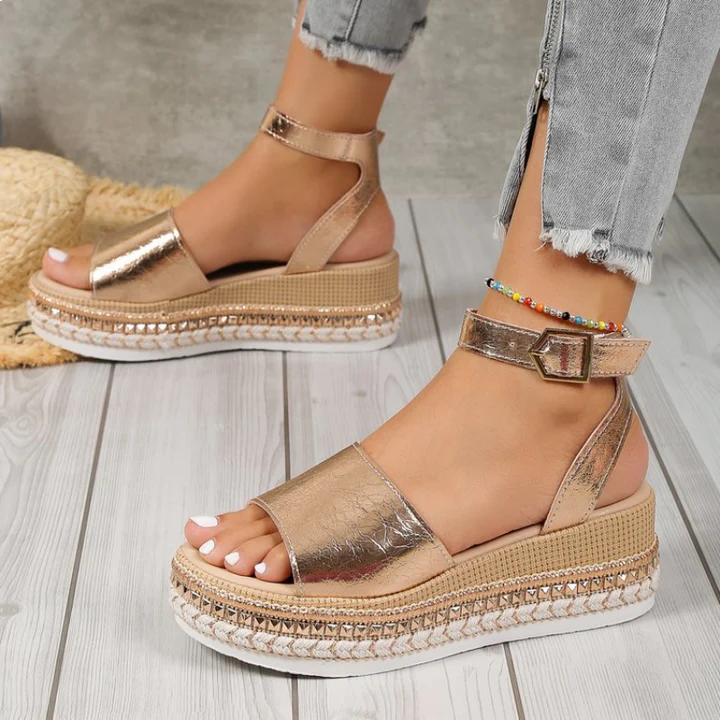 Merle Metallic Espadrille Sandals