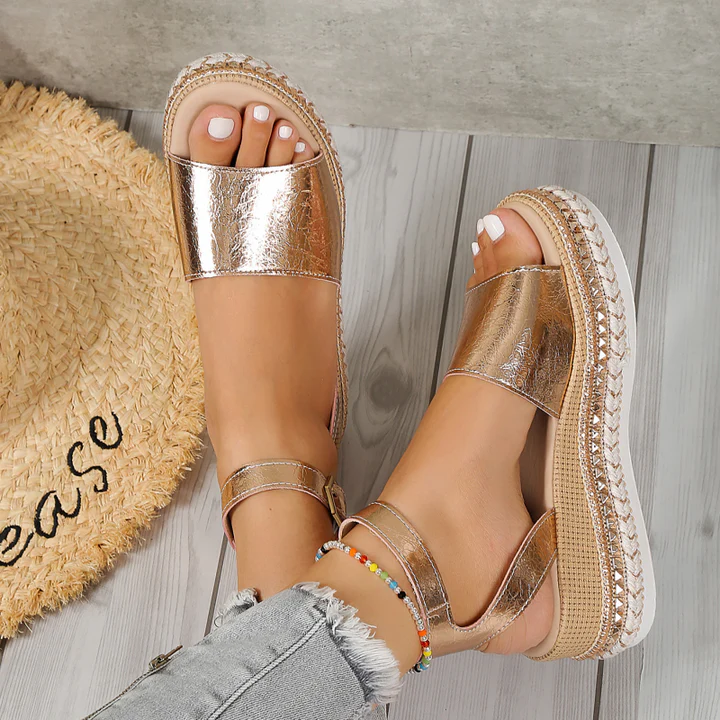 Merle Metallic Espadrille Sandals