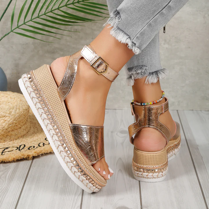 Merle Metallic Espadrille Sandals