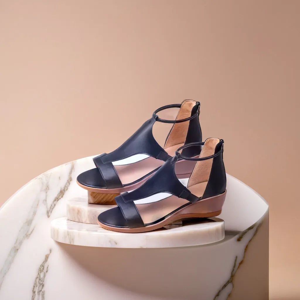 Anissa Cutout Wedge Sandals