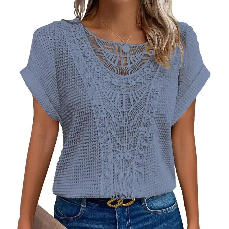 Amaris Boho Rolled Sleeve Top