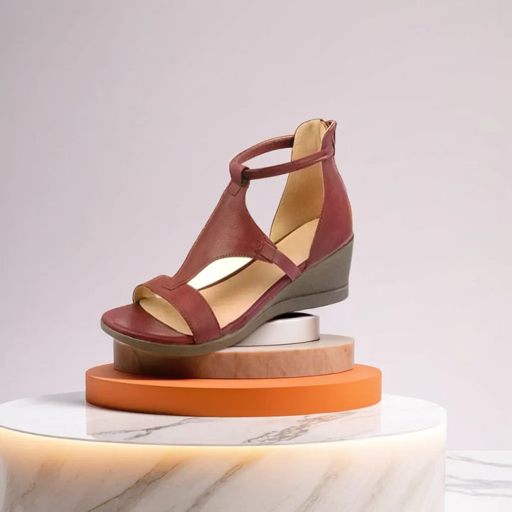 Anissa Cutout Wedge Sandals