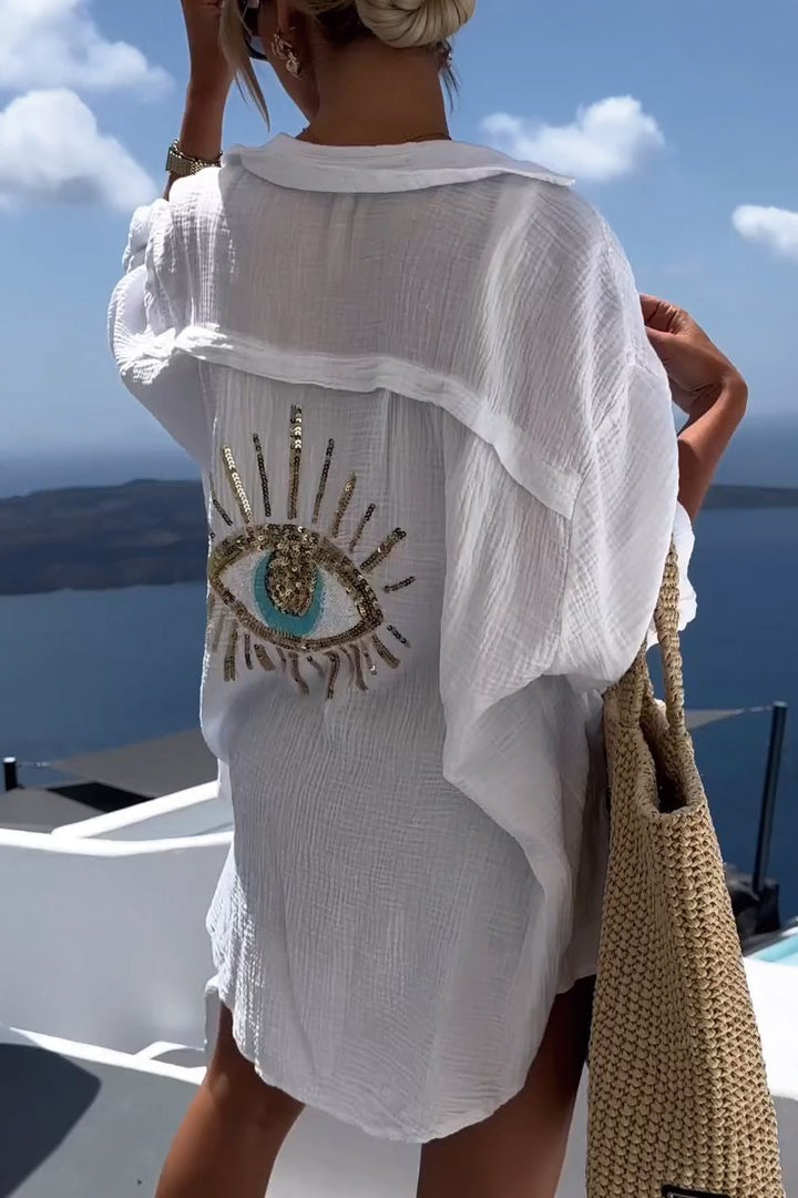 Mira Oversized Evil Eye Shirt