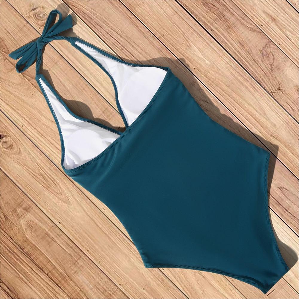 Laraine Halter Tummy Coverage Swimsuit