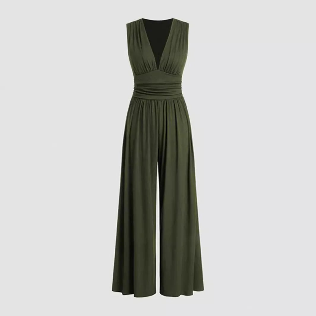 Vivienne Ruched Wide Leg Jumpsuit