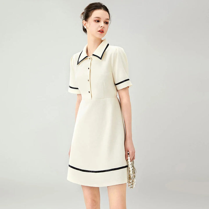 Stevie Contrast Trim Polo Mini Dress