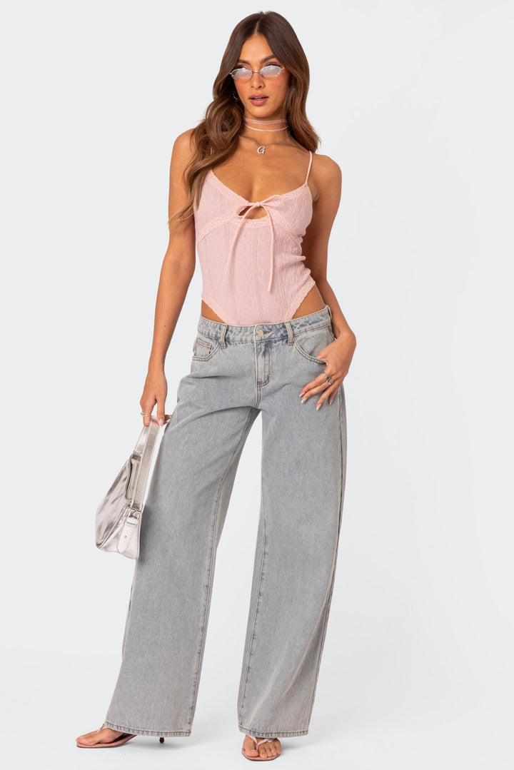 Brodie Pink Bow Jeans