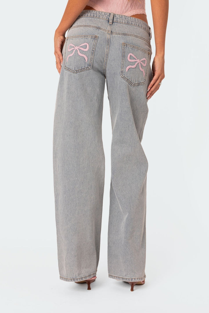 Brodie Pink Bow Jeans