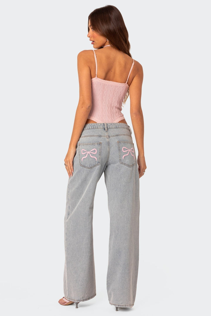 Brodie Pink Bow Jeans