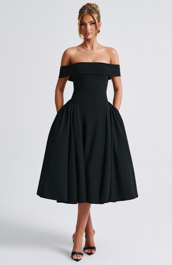 Gloria Off Shoulder Midi Dress