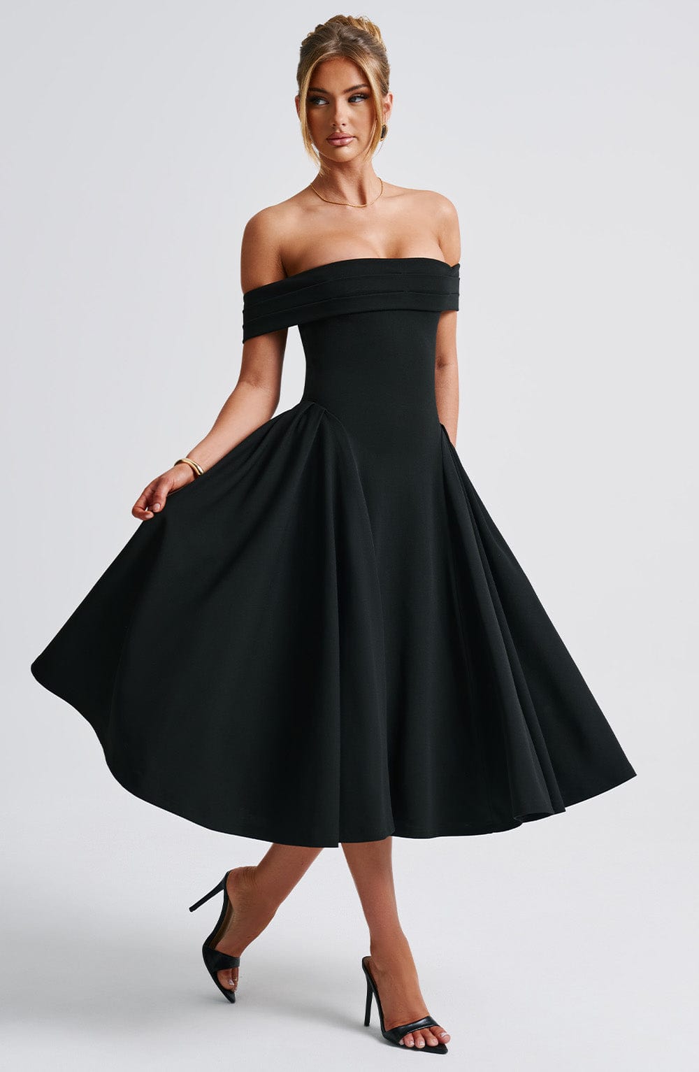 Gloria Off Shoulder Midi Dress