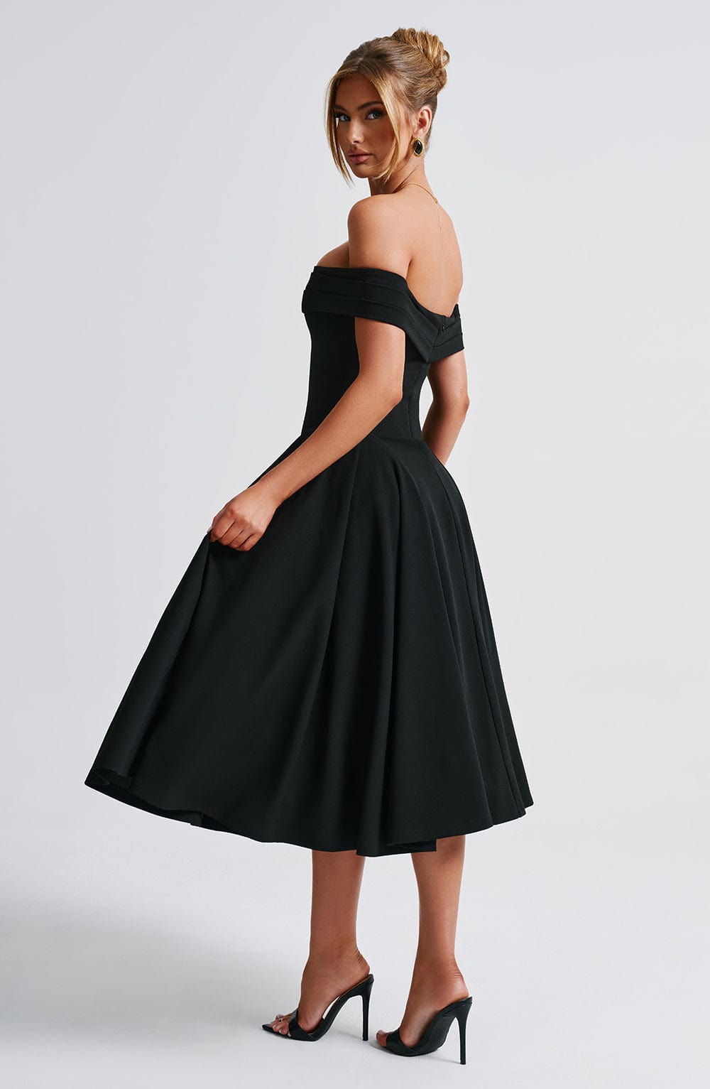 Gloria Off Shoulder Midi Dress