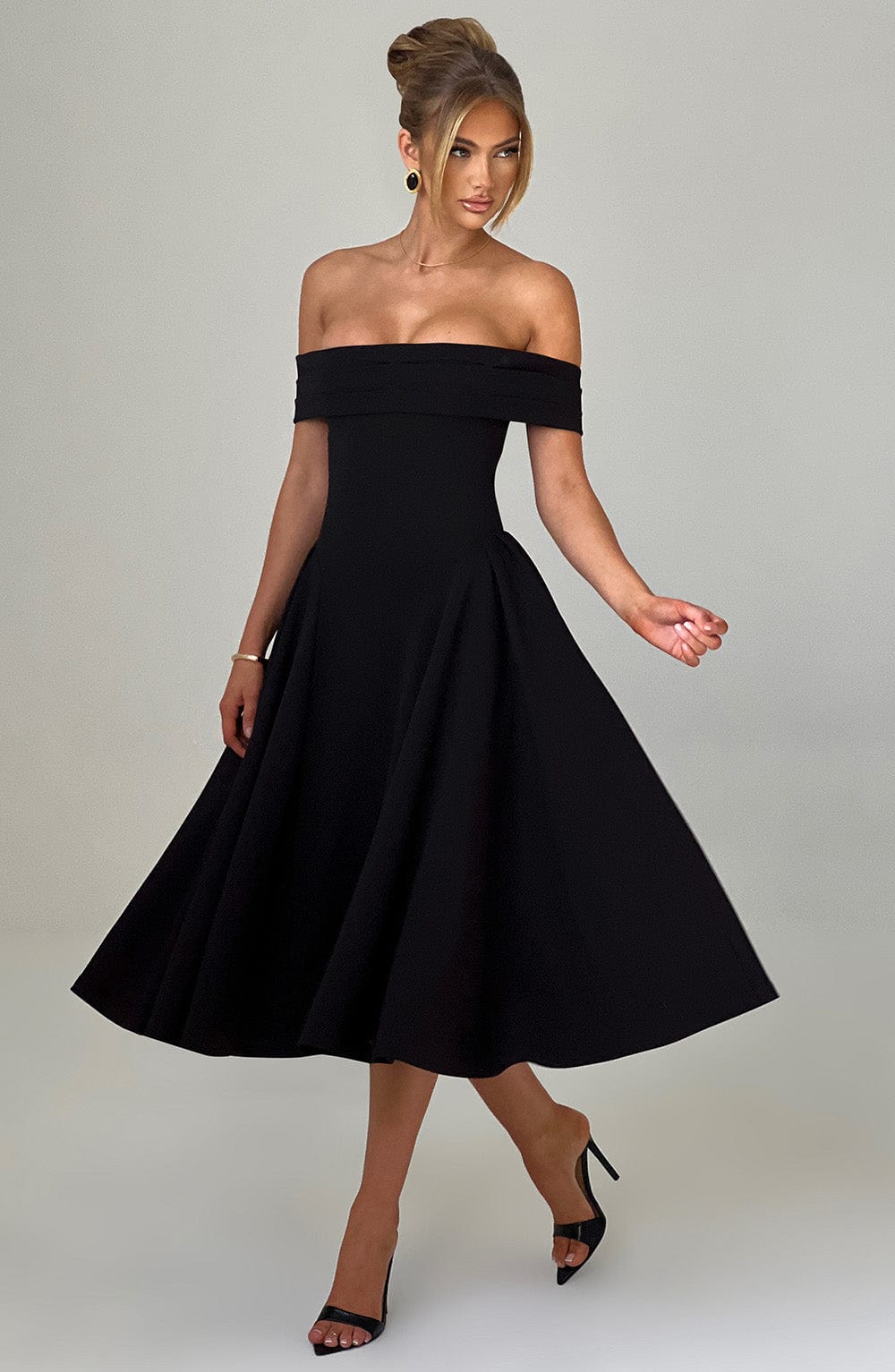 Gloria Off Shoulder Midi Dress