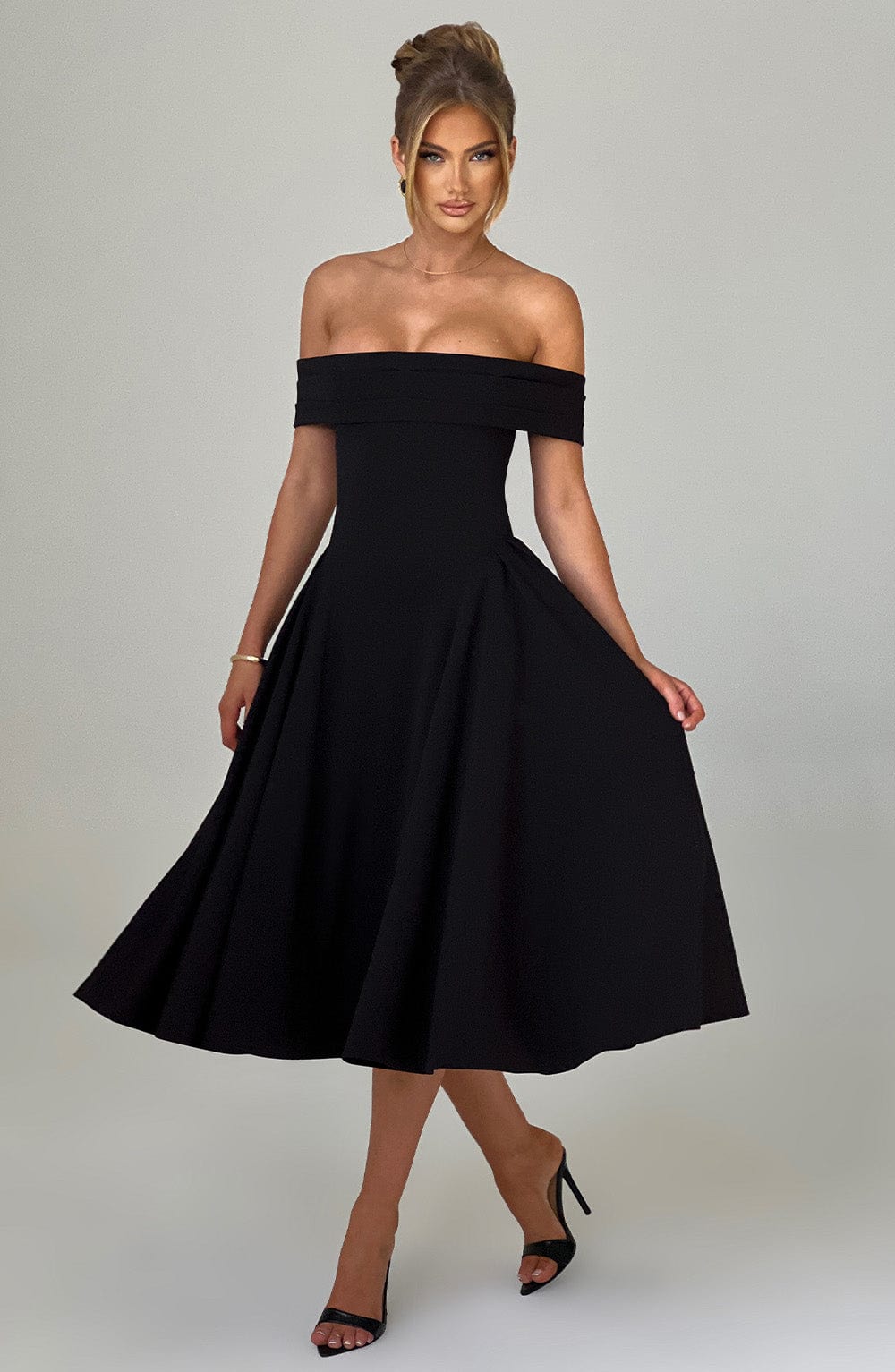 Gloria Off Shoulder Midi Dress