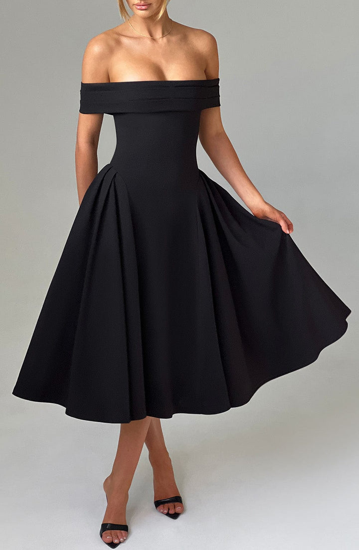 Gloria Off Shoulder Midi Dress